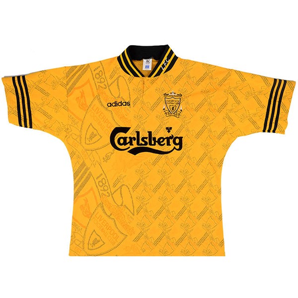 Camiseta Liverpool Replica Segunda Ropa Retro 1994 1996 Amarillo